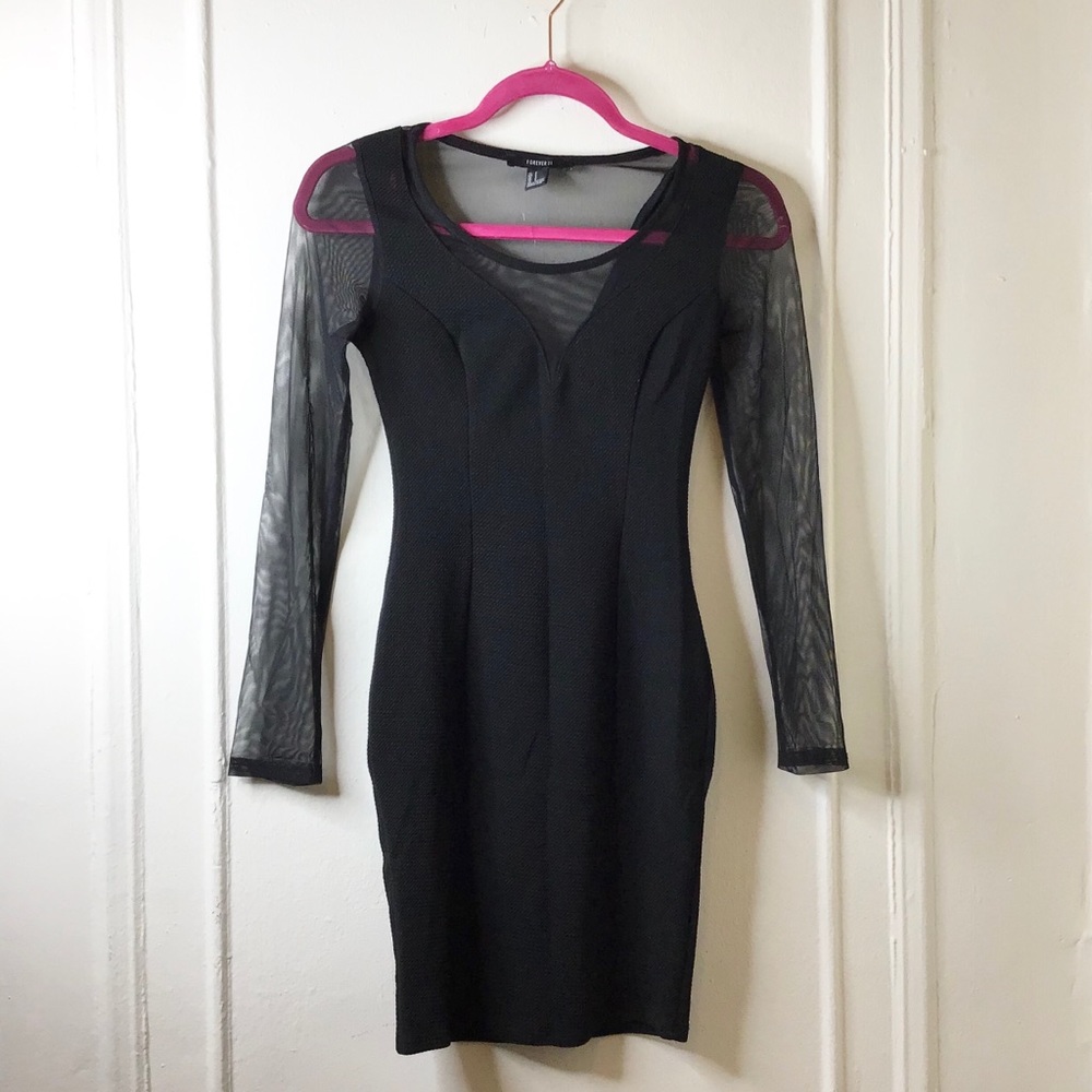 Form fitting black dress